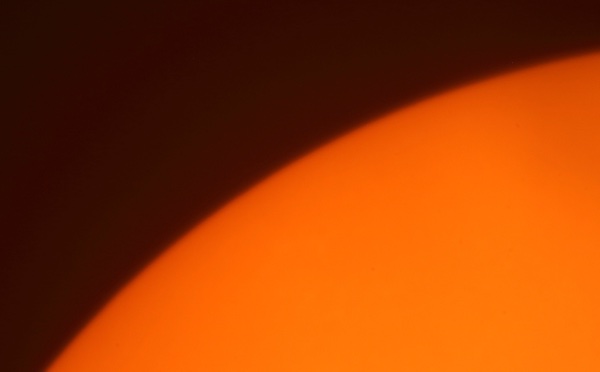 Sun's edge, magnified